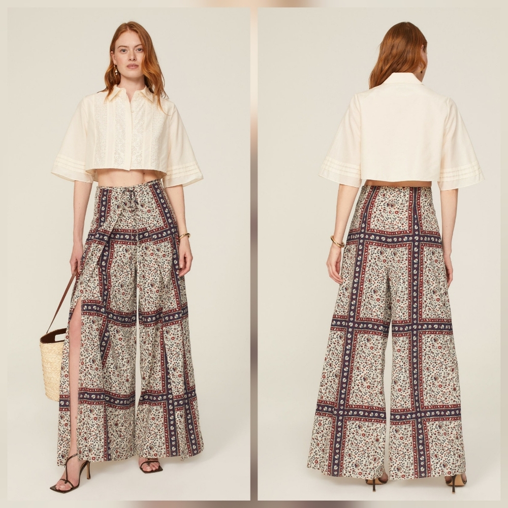 Rosetta Getty Wide Leg Pants Cotton Size 8